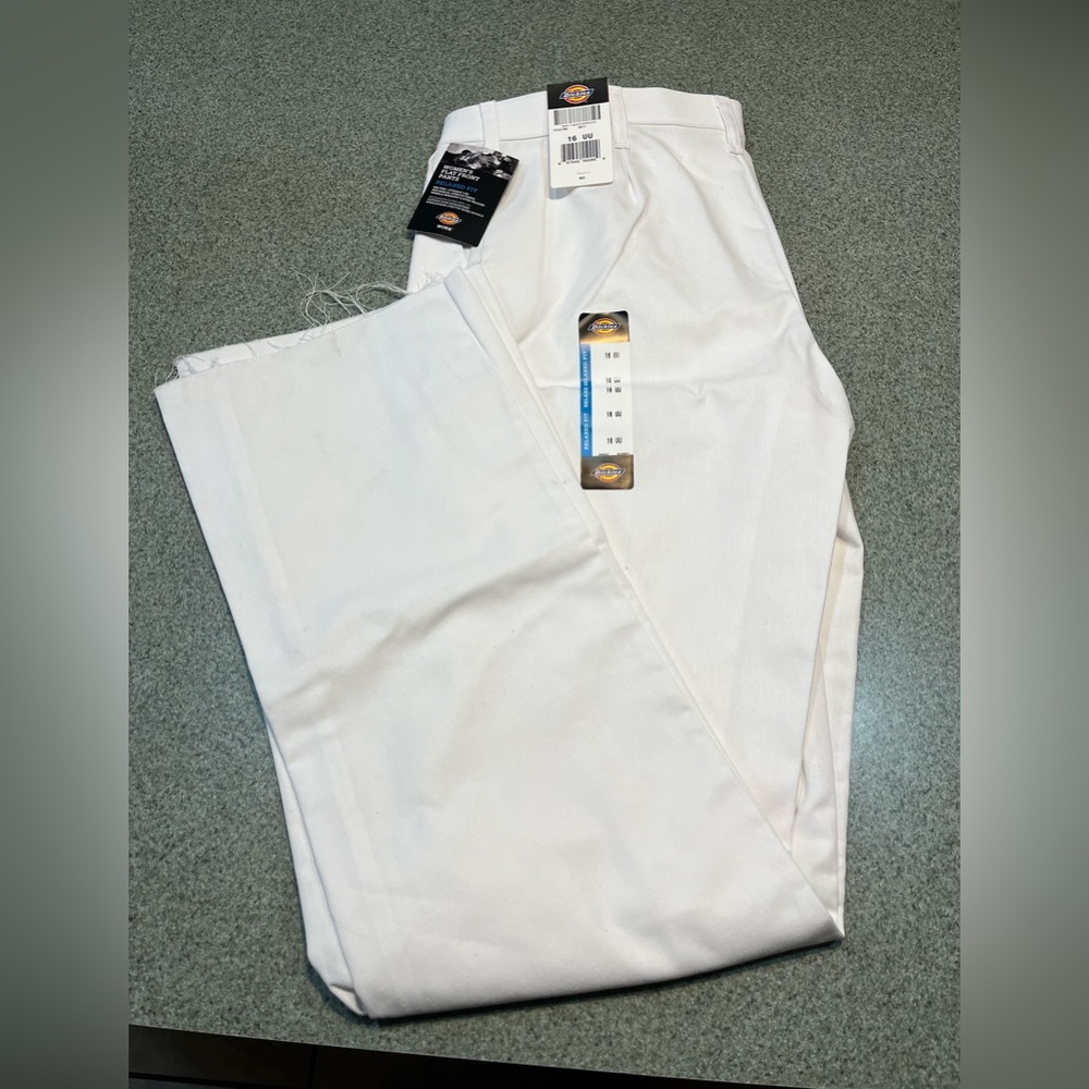 🔥 Dickies womens White Pants size 16UU
